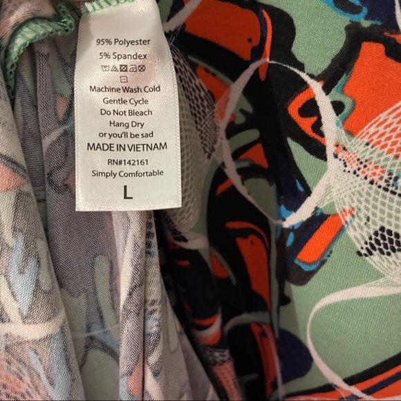 LuLaRoe Short Sleeve Large Tunic Navy hi low - Picture 6 of 8